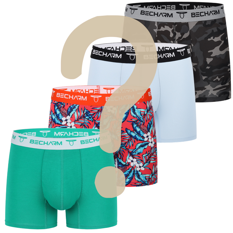 Boxer Brief Pack Cotton - 남성용 드로즈 블라인드 박스 4개 세트