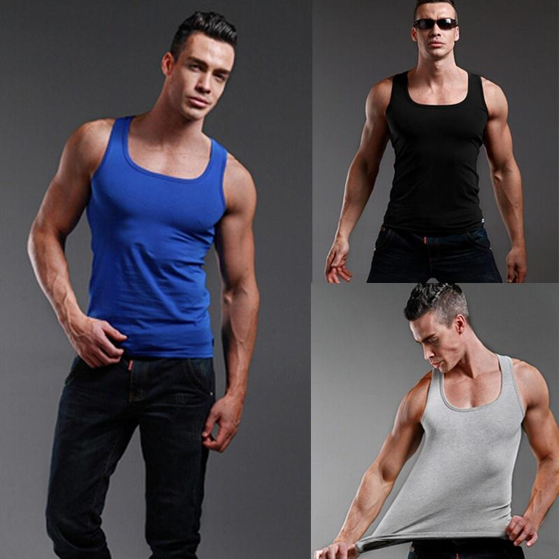 Sleeveless Undershirt - 남성 스포츠 조끼 민소매 스퀘어 넥