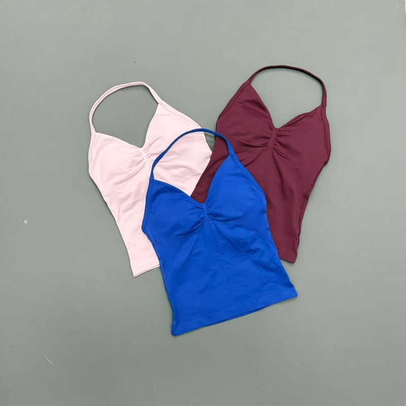 짐 여성용 스포츠 탱크탑 심리스 홀터 스파게티 스트랩  - Suspender Tank Top 리뷰 및 가격