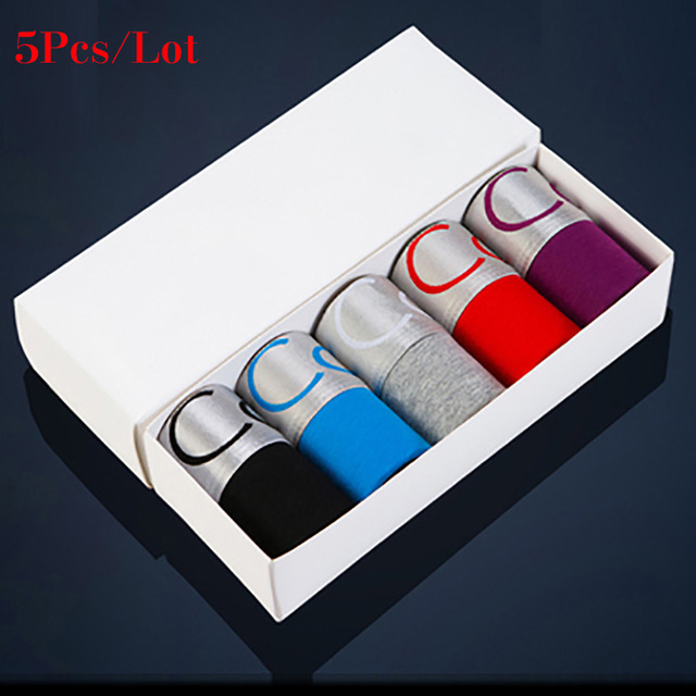 남성용 언더팬츠 면 속옷 복서, 단색 섹시 Cueca  - Boxer Brief Pack Cotton 리뷰 및 가격