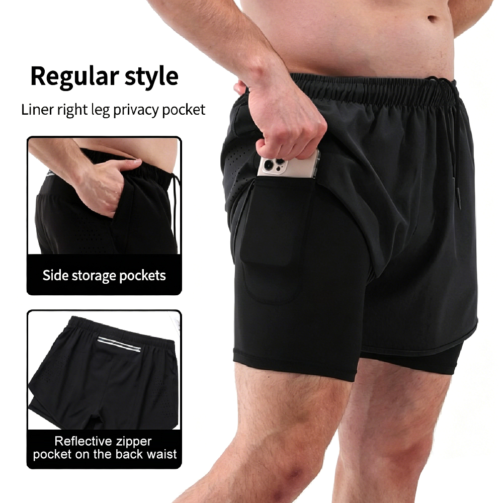 1PCS 남성용 2 in 1 러닝 반바지, 속건성 운동 - Compression Shorts Athletes 리뷰 및 가격