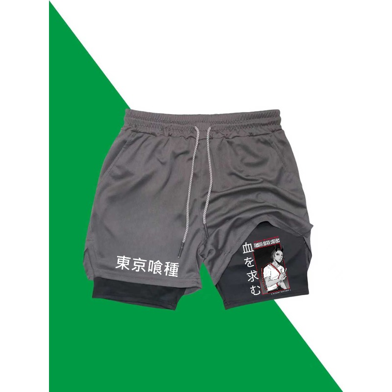 도쿄 구울 프린트 2in1 러닝 운동 반바지 남성용 체 - Compression Shorts Athletes 리뷰 및 가격