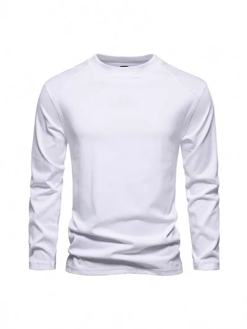 미국 남성용 긴팔 티셔츠 심플 레트로 랄란 슬리브 남성 - Undershirt Crew Neck 리뷰 및 가격