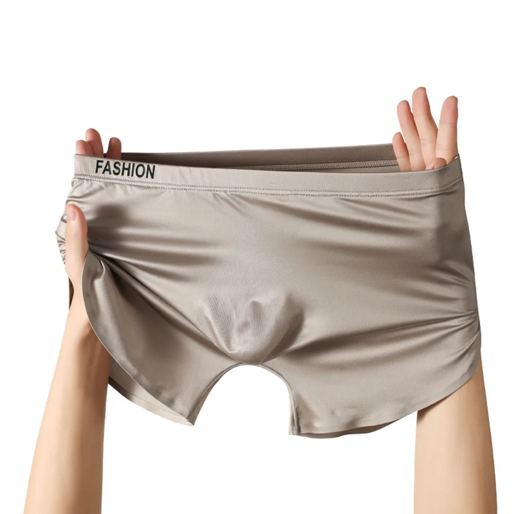남성용 아이스 실크 심리스 복서 - 새틴 - 부드러운  - Pouch Boxer Pouch 리뷰 및 가격