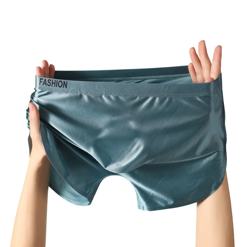 남성용 아이스 실크 심리스 복서 - 새틴 - 부드러운  - Pouch Boxer Pouch 리뷰 및 가격