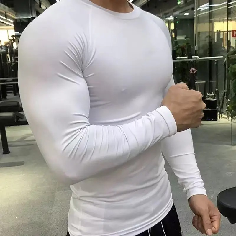 남성 스포츠 티셔츠 속건성 보디빌딩 러닝 셔츠 긴팔 컴 - T Shirt Tight Fit 리뷰 및 가격