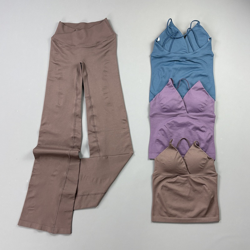 2피스 여성용 심리스 요가 운동복 세트 얇은 스트랩 탱 - Suspender Tank Top 리뷰 및 가격