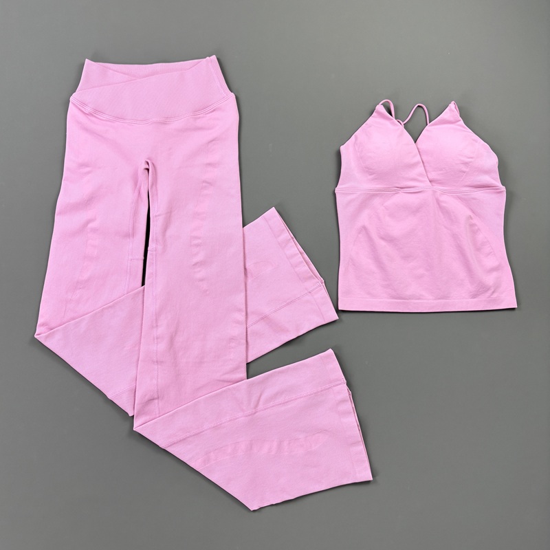 2피스 여성용 심리스 요가 운동복 세트 얇은 스트랩 탱 - Suspender Tank Top 리뷰 및 가격