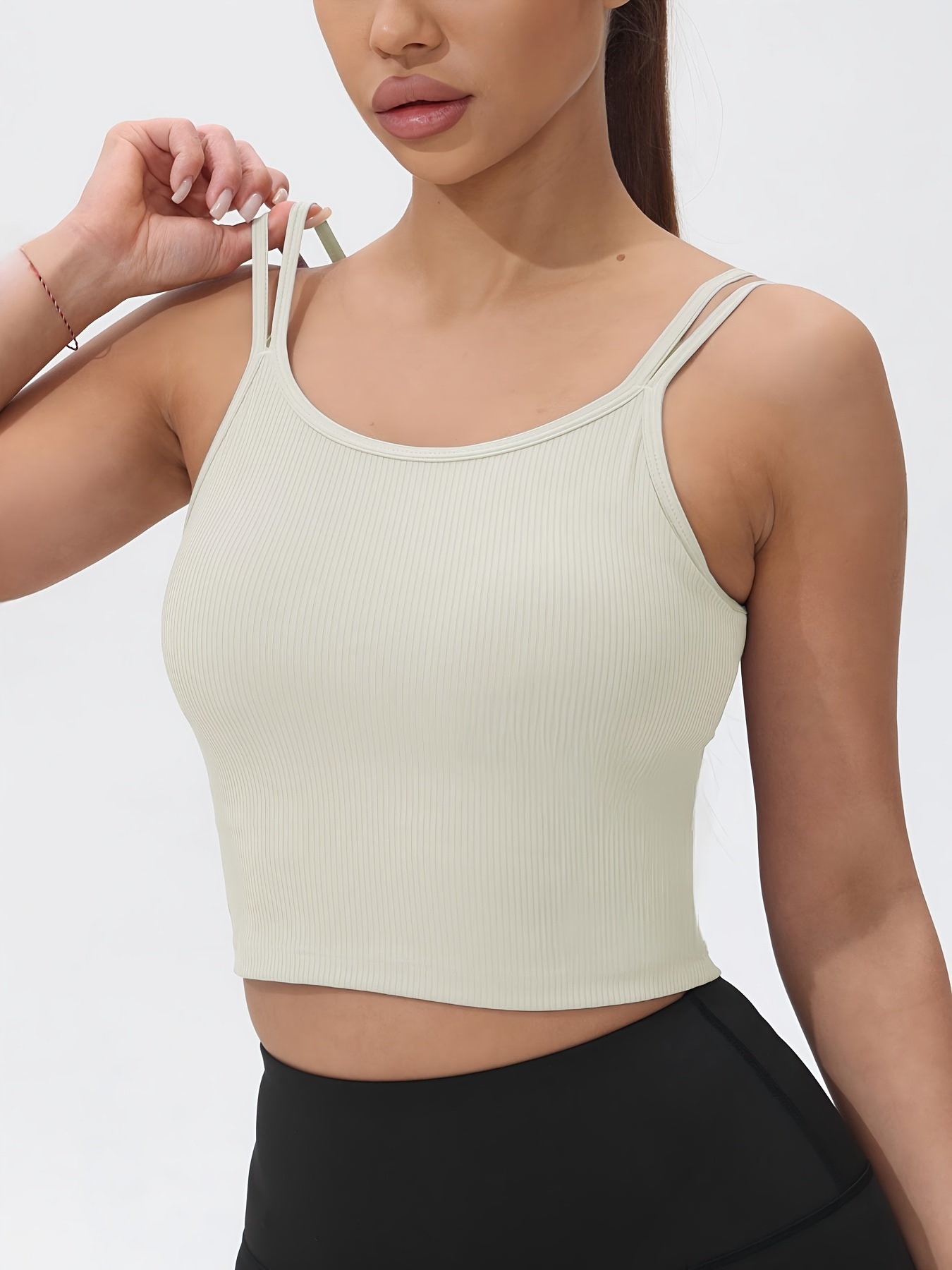 Fitfemme 여성용 골지 민소매 크롭 스포츠 탱크탑 - Tank Top Ribbed 리뷰 및 가격
