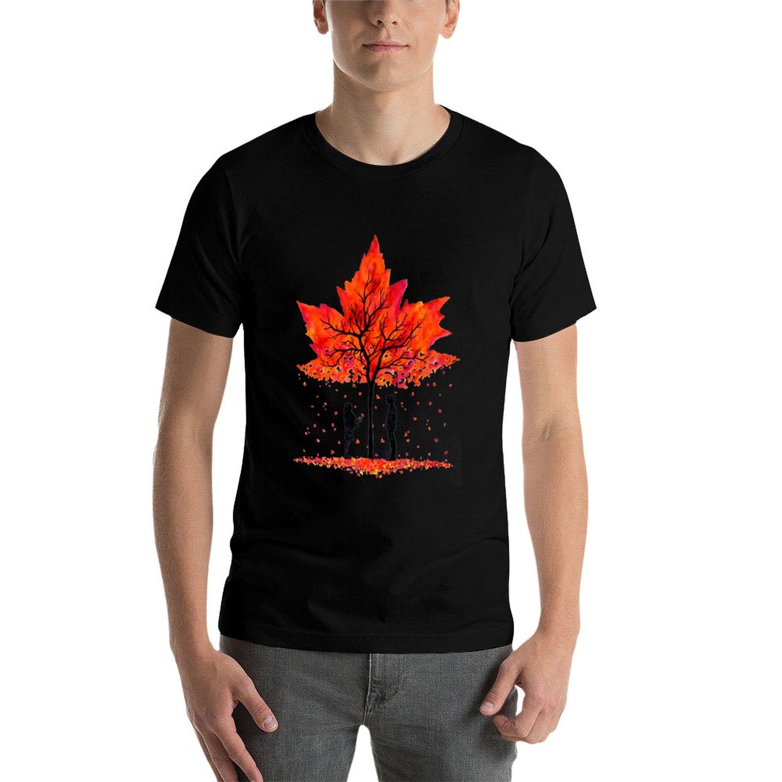 Love under the Maple Tree 티셔츠  - Undershirt Crew Neck 리뷰 및 가격